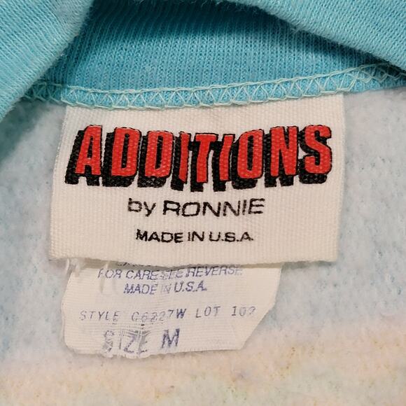 Additions by Ronnie Vintage 80s Medium Mock Neck Sweatshirt Cottagecore Floral - Picture 5 of 8